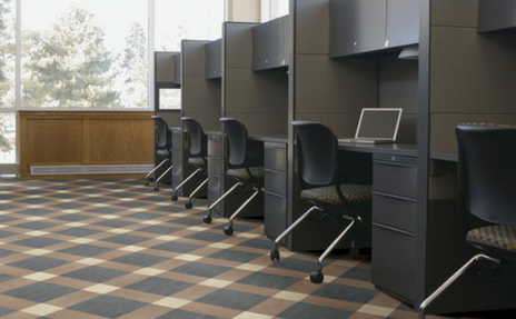 Commercial Carpet in Office Building with Cubicles